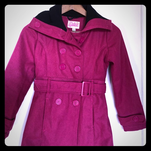 Belted Double Breasted Sleigh Coat High Collar - Picture 1 of 3